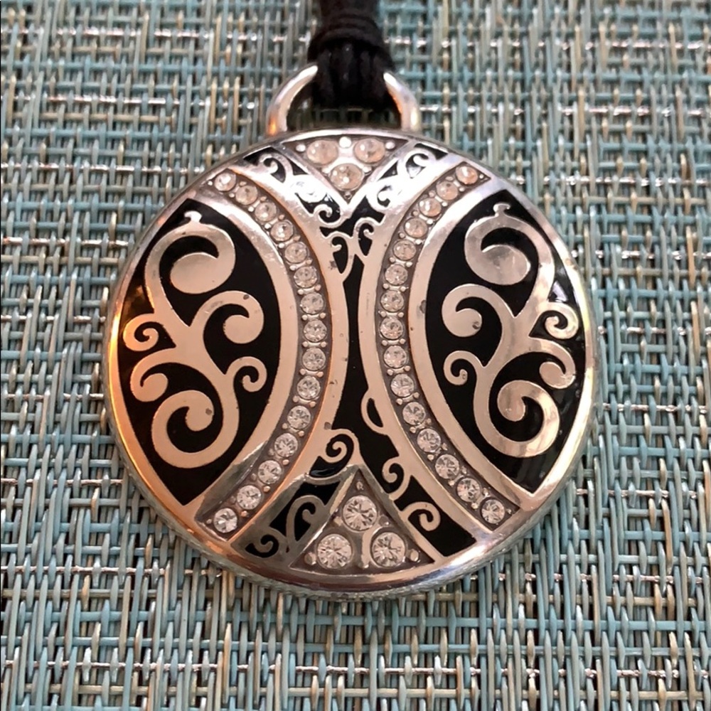 Brighton medallion Crystal necklace and earrings